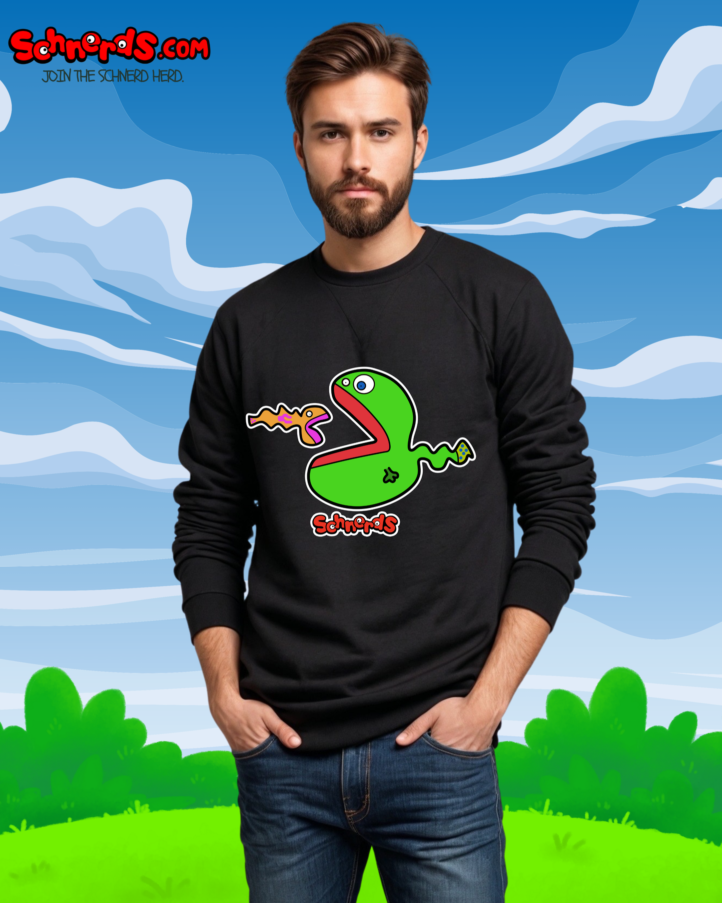 Schnerdfish Lightweight Eco Terry Crewneck Sweatshirt