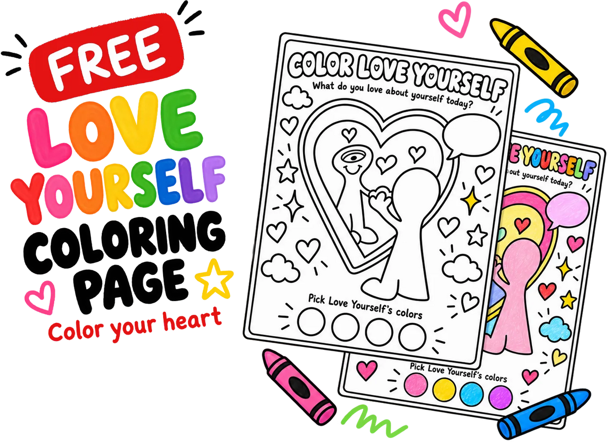 Free Love Yourself coloring page